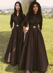 Sara Roka Mariasole Long Dress With Belt