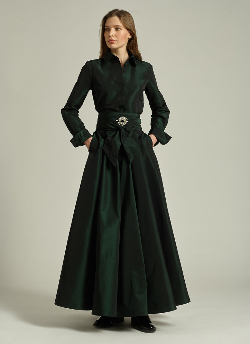 Sara Roka Mariasole Long Dress With Belt
