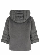 Herno Satin Short Sleeve Faux Fur Jacket