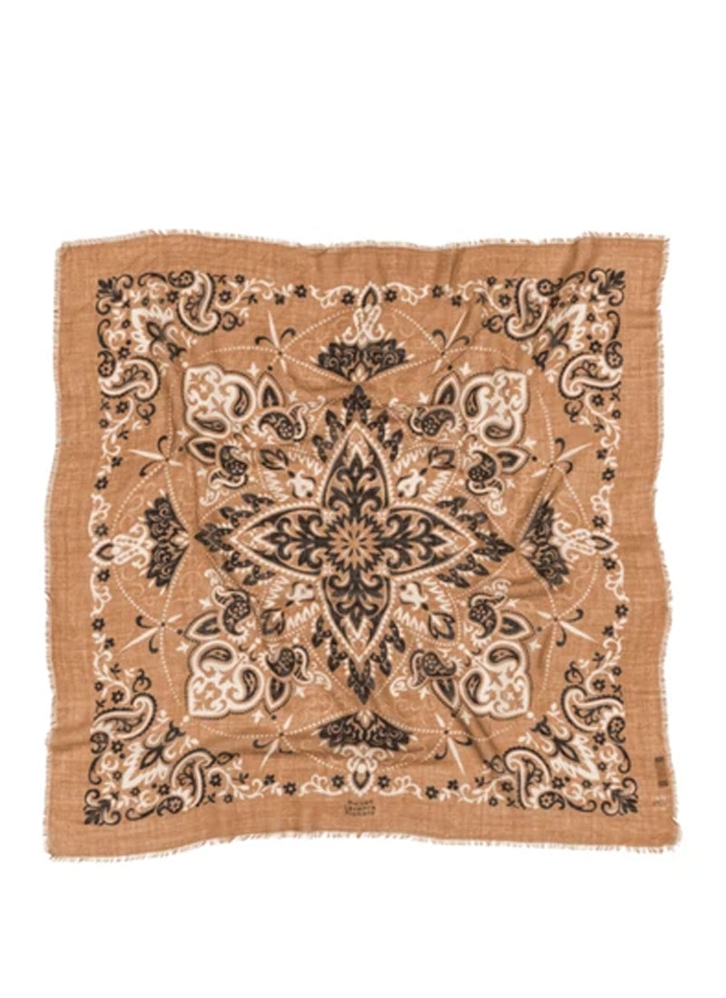 MAISON LECOMTE FLAMENT Bandana Cashmere Scarf
