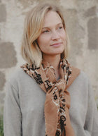 MAISON LECOMTE FLAMENT Bandana Cashmere Scarf