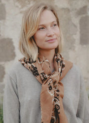 MAISON LECOMTE FLAMENT Bandana Cashmere Scarf