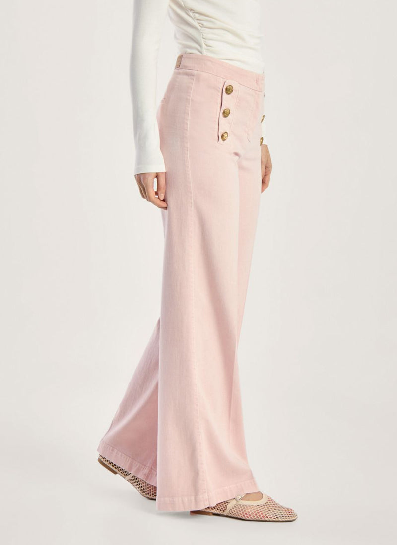 Seductive Bridget Sailor Button Denim Pant