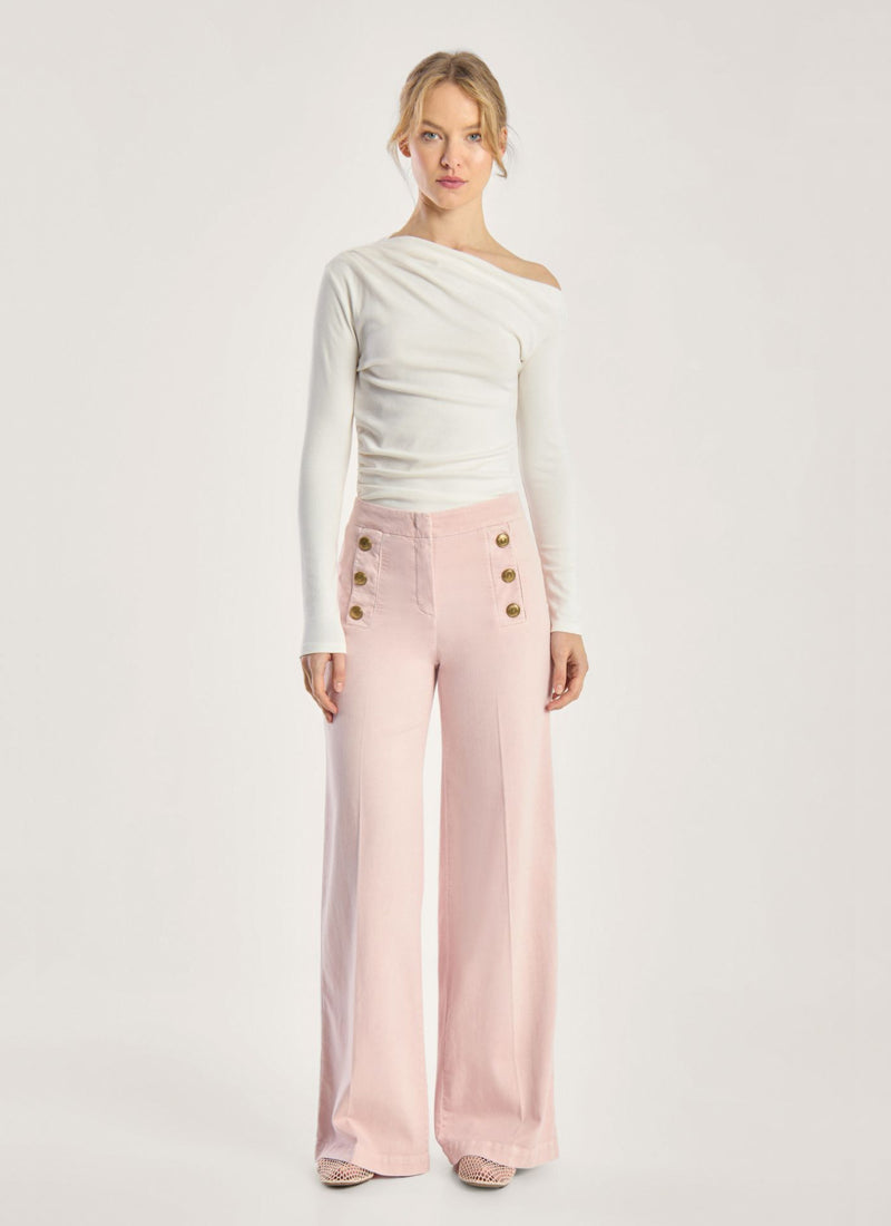 Seductive Bridget Sailor Button Denim Pant
