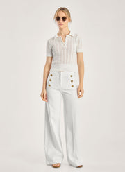 Seductive Bridget Sailor Button Denim Pant