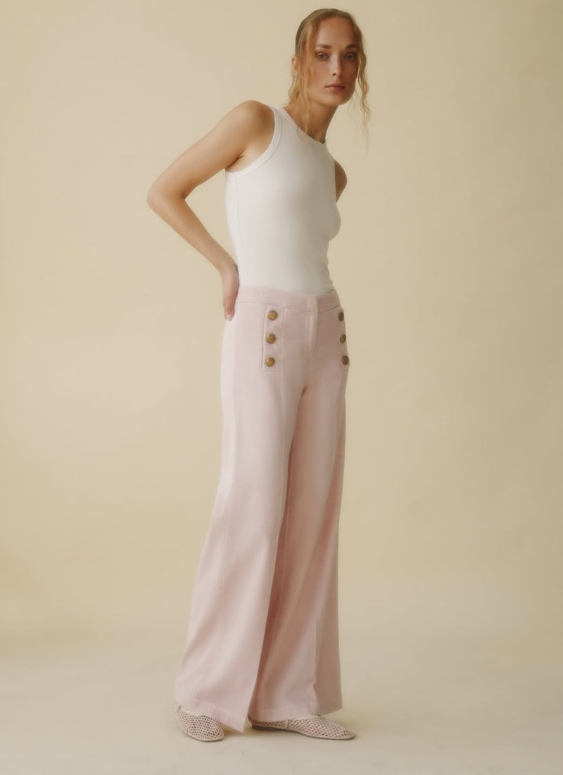 Bridget Sailor Button Denim Pant