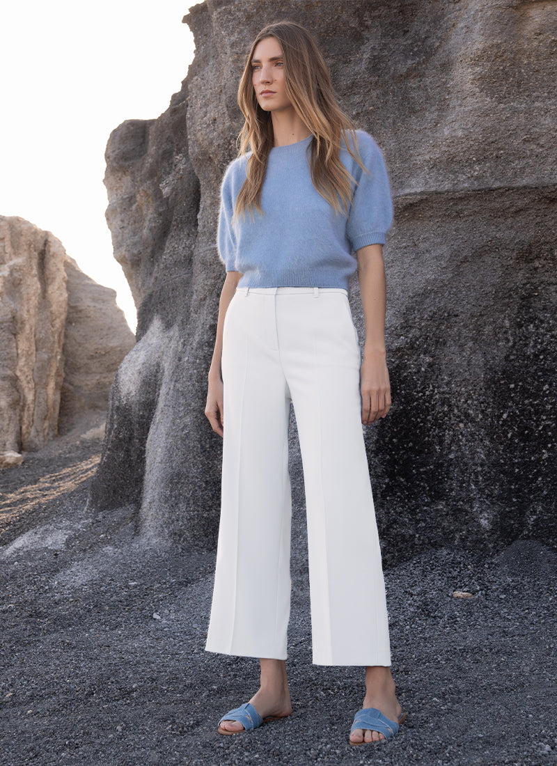 Seductive Domenica Linen Cropped Pant