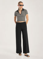 Seductive Nanley Jersey Wide Leg Pul Blk