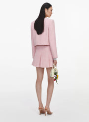 self-portrait Pink Boucle Jacket