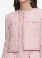 self-portrait Pink Boucle Jacket