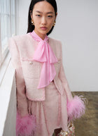 self-portrait Pink Boucle Jacket