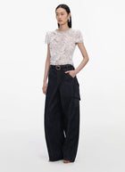 self-portrait White Tulle Lace Top