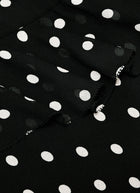 Self Portrait Black Polka Dot Georgette Maxi Dress