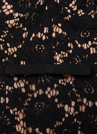 Self Portrait Fine Lace Belted Midi Dress