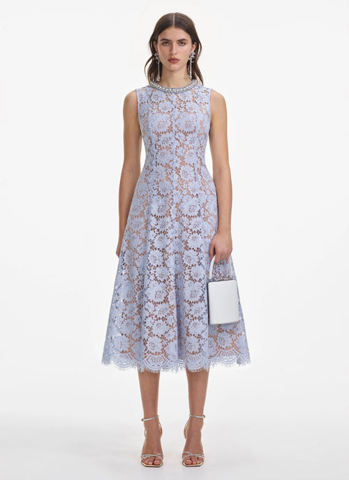  Fine Lace Pearl Midi Dress Self Portrait Andrews 