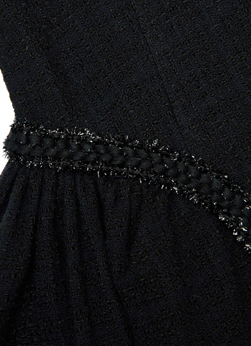 Self Portrait Boucle Sleeveless Midi Dress