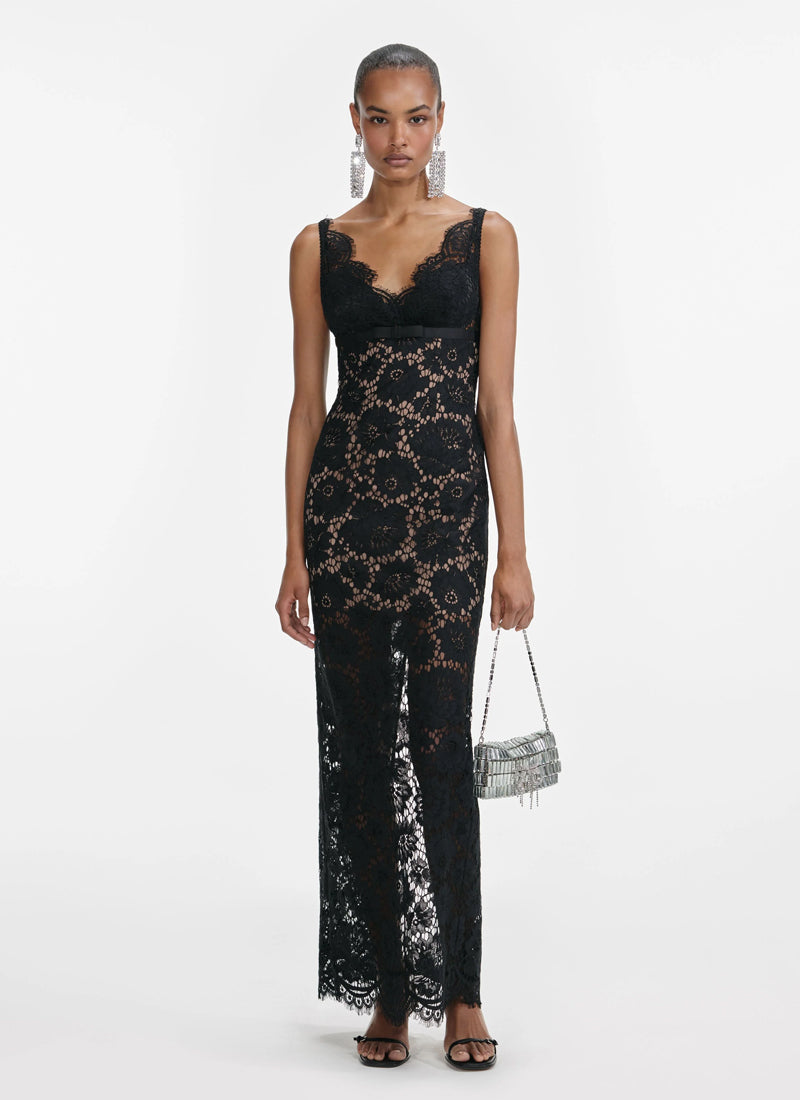 Self Portrait Floral Lace Maxi Dress