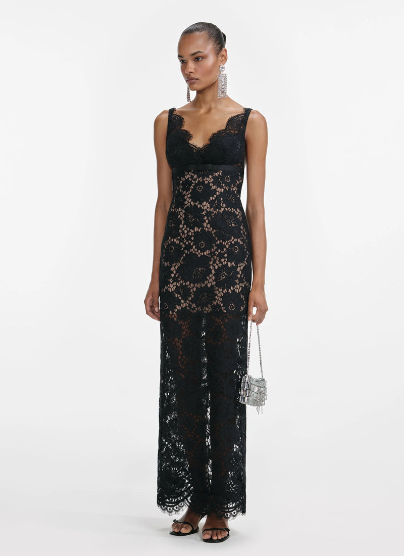 Self Portrait Floral Lace Maxi Dress