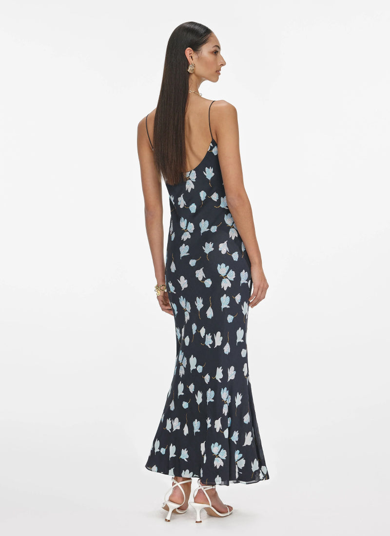 Self Portrait Floral Rhinestone Midi Dress