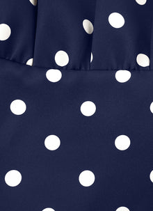 Self Portrait Polka Dot Satin Midi Dress