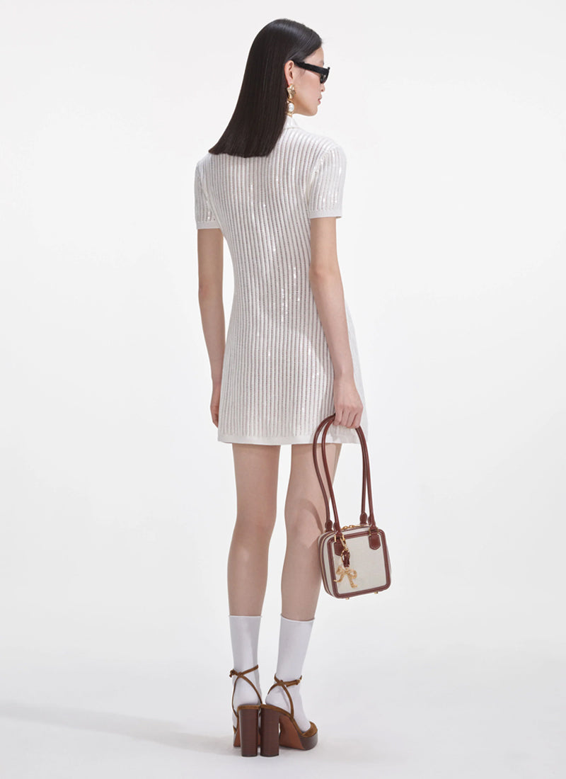 Sequin Crochet Mini Dress Self Portrait Andrews