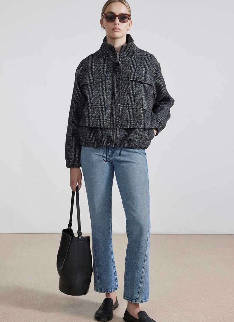 Apiece Apart Selva Cropped Bomber Jacket