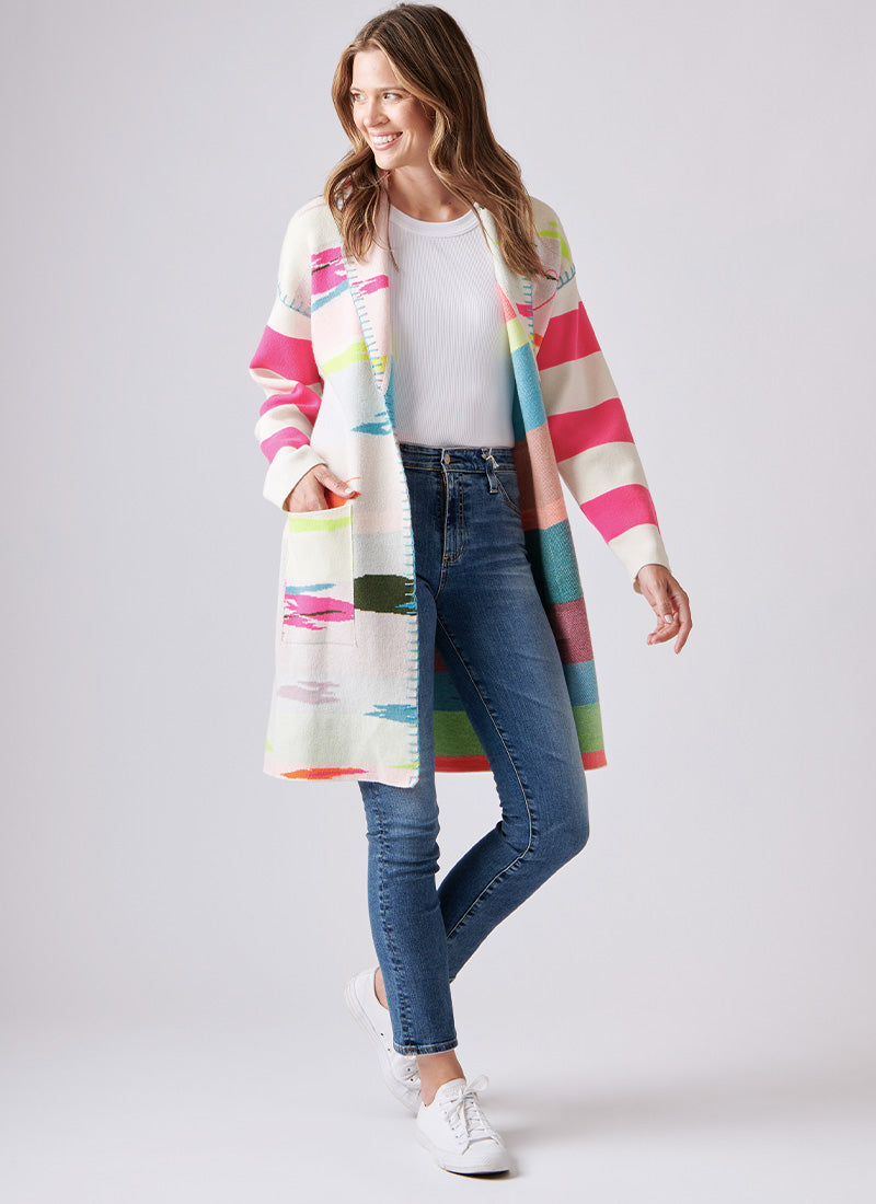 Kerri Rosenthal Shawl Collar Reversible Duster