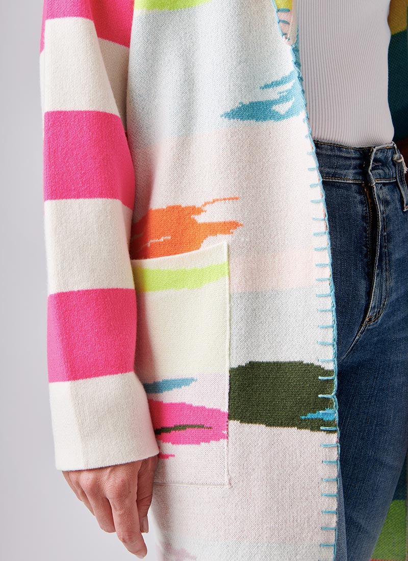 Kerri Rosenthal Shawl Collar Reversible Duster