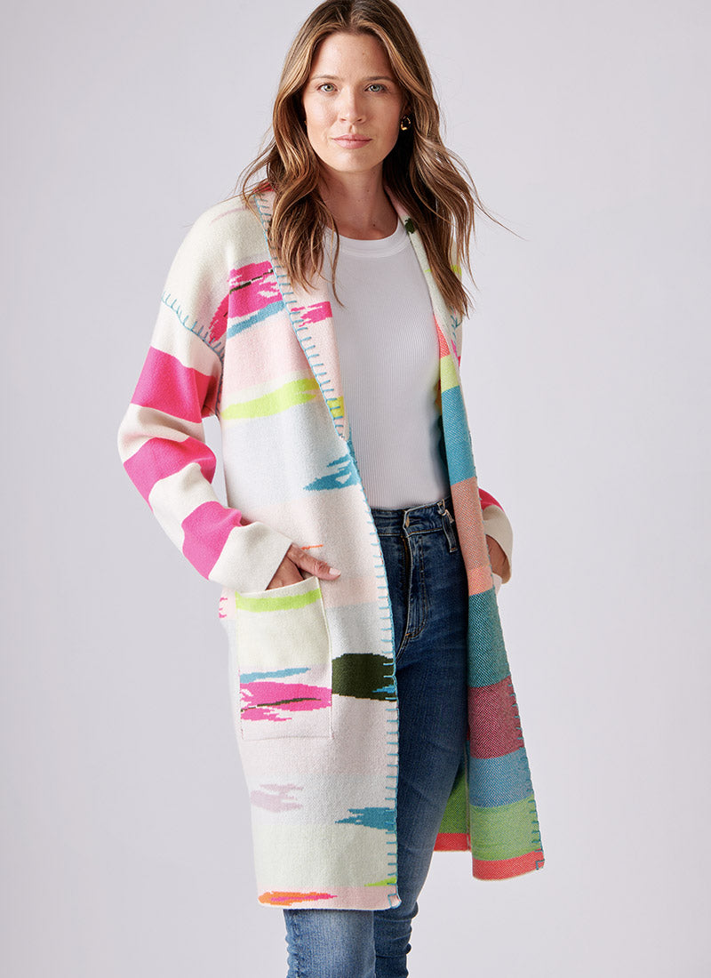 Kerri Rosenthal Shawl Collar Reversible Duster