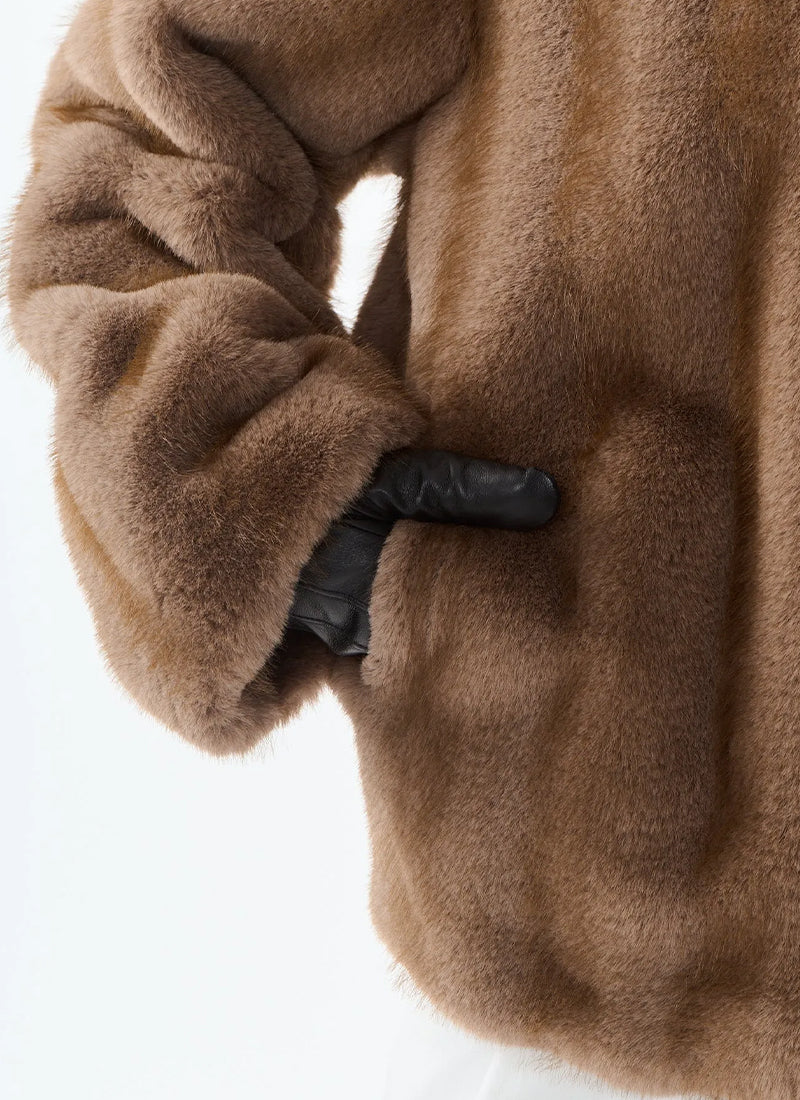 Faux Fur Hooded Jacket