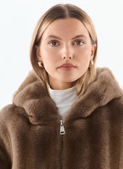 Faux Fur Hooded Jacket