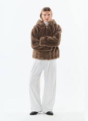 Faux Fur Hooded Jacket