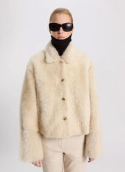 UTZON Shearling Short Collar Teddy Jacket