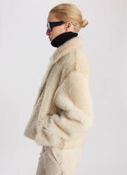 UTZON Shearling Short Collar Teddy Jacket