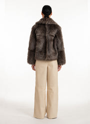 Toscana Long Shearling Cropped Jacket