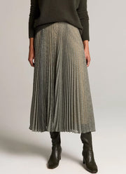 Sheer Pleated Pull On Skirt