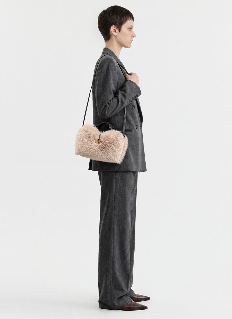 Sherling Top Handle Bag With Lion Keyring