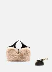 Sherling Top Handle Bag With Lion Keyring