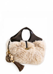 Sherling Top Handle Bag With Lion Keyring