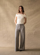 Shiloh Glencheck Wide Leg Trouser