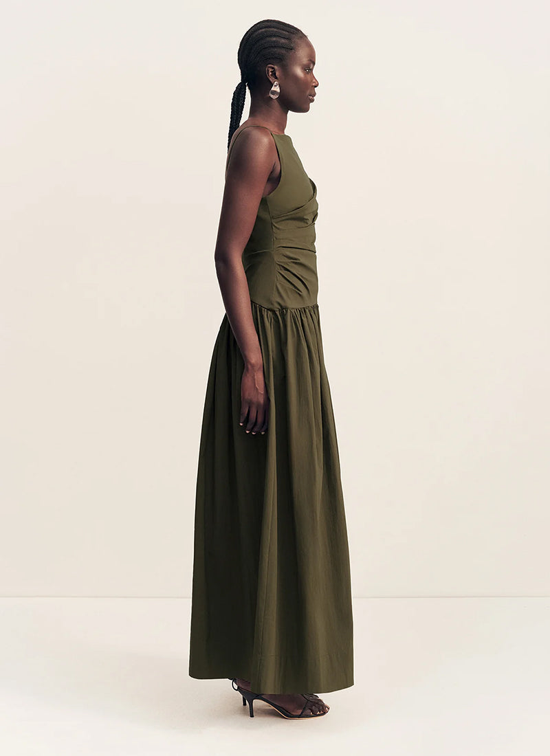 Shona Joy Campbell Square Neck Maxi Dress