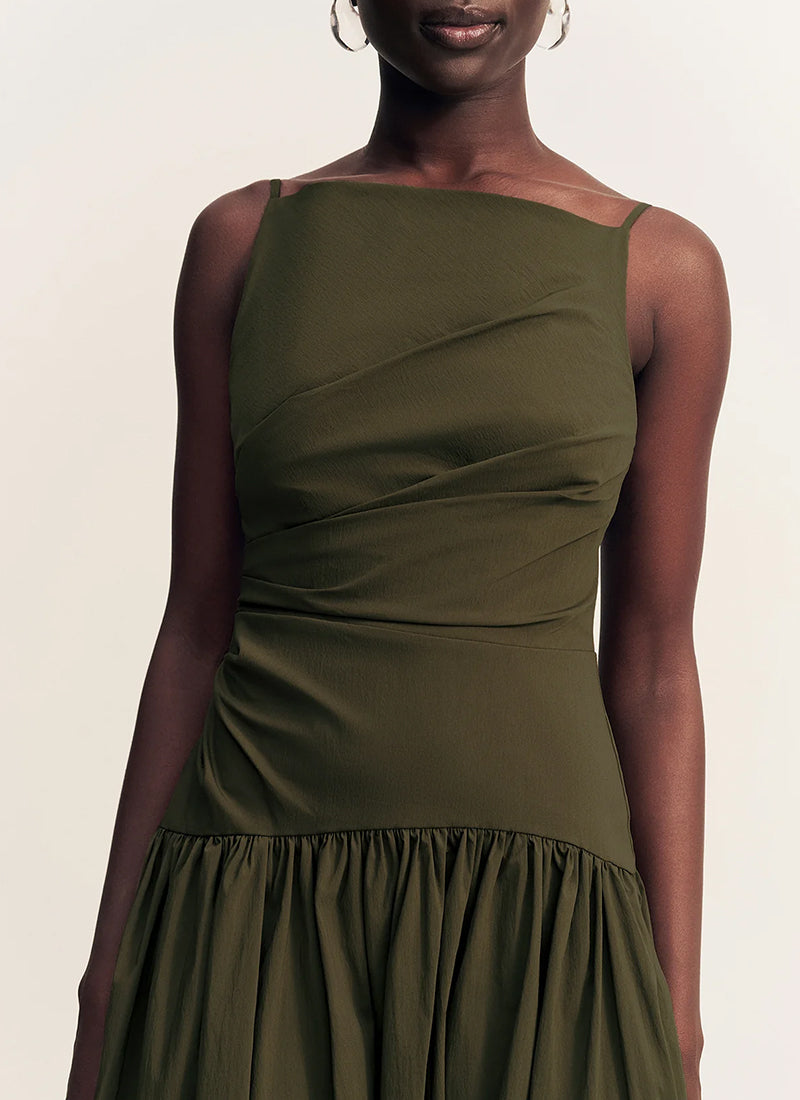 Shona Joy Campbell Square Neck Maxi Dress