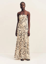 Rea Strapless Panelled Maxi Dress by Shona Joy