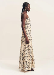 Rea Strapless Panelled Maxi Dress by Shona Joy