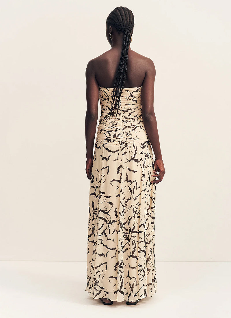 Rea Strapless Panelled Maxi Dress by Shona Joy