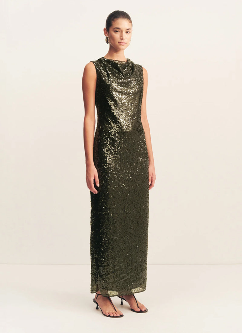 Olympia High Neck Sleeveless Dress by SHONA JOY at Andrews