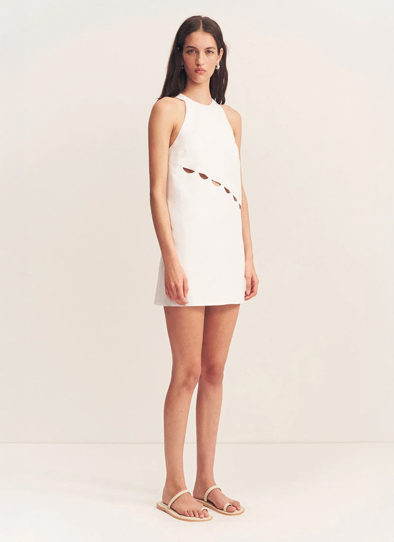 Birdie Scallop Mini Dress by SHONA JOY