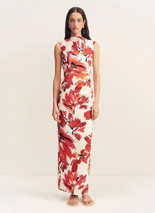 SHONA JOY Ember Draped Maxi Dress