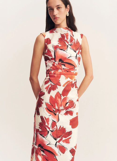 SHONA JOY Ember Draped Maxi Dress