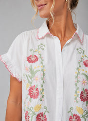 Short Sleeve Embroidered White by MAMOUCHKA PARIS at Andrews 
